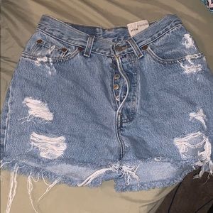 High waisted jean shorts